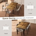 thumbnail image 4 of Extendable Dining Table for 4-6, 63" Modern Kitchen Table, Farmhouse Dining Room Tables for Dining, Kitchen, Office, Living Room, Rectangular Wooden Tables, Space Saving (Rustic Brown), 4 of 16