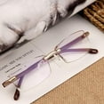 thumbnail image 2 of Back to School Supplies Rimless Clear Bifocal Reading Glasses Blue Light Blocking Readers For Men And Women Eyewear Far Near Use Lightweight Magnifying Anti Glare Digital Reduce Eyestrain Fashion, 2 of 5