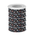thumbnail image 2 of 5 Rolls Christmas Ribbon 1.5 inch Wide Decorative Ribbon for Gift Wrapping and Holiday Decorations Stars Doodle Pattern, 2 of 7