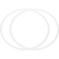 thumbnail image 1 of PATIKIL 10 Inch Dream Catcher Rings, 2 Pcs Plastic Macrame Wreath Floral Round Ring Hoop for Home Car DIY Craft Wedding Wall Hanging Decoration, White, 1 of 7