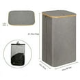 thumbnail image 2 of Slim laundry basket with lid, narrow version with removable bag, foldable laundry basket with handle, suitable for bathrooms, bedrooms and laundry roo, 2 of 5
