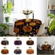 thumbnail image 1 of Mantel Circular de Halloween Resistente Al Aceite | 120 Cm de Diámetro | Diseño con Impresión Digital | Impermeable y Fácil de Limpiar | Decoración Festiva | Diseño de Calabaza, Fantasma y Murciélago, 1 of 5