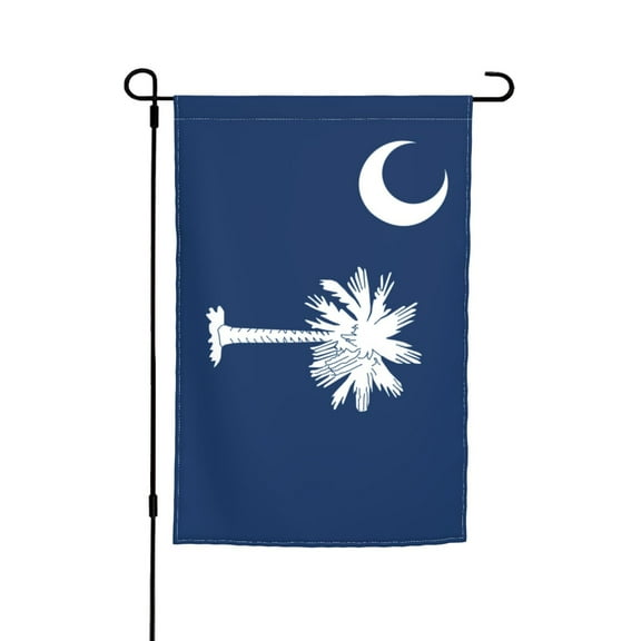 South Carolina Palmetto Trees Double Garden Flags 12x18 Inch Suitable For Courtyard Lawn Holiday Home Outdoor Decoration Flag