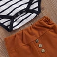 thumbnail image 7 of Coerni New Born Baby Boy Girl Clothes Set Cotton Long Sleeve Romper Long Pants Striped Color Fall Winter Outfits, 7 of 7