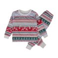 thumbnail image 2 of Pyjamas de Noël Assortis pour Famille Ensembles d'Automne et d'Hiver Décontractés Pantalons Amples à Manches Longues avec Col Rond Imprimé de Noël Pyjamas de Noël pour Enfants Taille : 8-10 Ans, 2 of 8