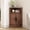 Brown, variant on Corner Storage Cabinet, Farmhouse Small Floor Corner Cabinet with Barn Door and Adjustable Shelf, Narrow Cabinet Organizer for Bathroom,Pantry, Living Room, Kitchen, White
