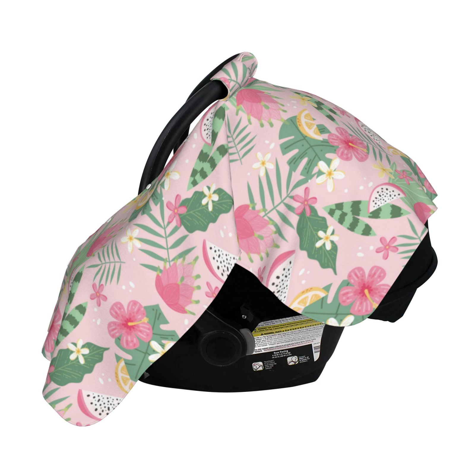 Naloa Tropical Pitaya Baby Car Seat Cover, Breathable Baby Carrier Cover, Multiuse Baby Carrier Cover & Nursing Breastfeeding Cover