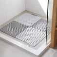 thumbnail image 3 of PVC Bath Mat Interlocking Non Slip Drainage Floor Tiles Shower Floor Mat with Drain Holes Suction Cup Floor Mat for Kitchen Pool, 3 of 19