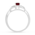 thumbnail image 5 of 10k White Gold Oval Rhodolite Garnet And Diamond Ring, 5 of 6