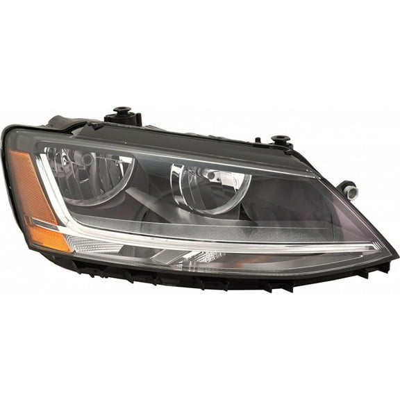 KarParts360 For Volkswagen Jetta Headlight Assembly 2017 2018 Passenger Side w/ Bulbs DOT Certified For VW2503168 | 5C7 941 006 J