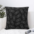 thumbnail image 4 of Yiaed White Pineapples Print Pillow Covers Super Soft Decorative Square Throw Pillow Covers Case Cushion Covers for Sofa Couch Bedroom Car Decor（No pillow core）-12"x12", 4 of 7