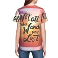 thumbnail image 7 of Wukai Not All Who Wander Are Lost Youth Unisex Short Sleeve T-Shirt for Boys, Girls, Teens, and Kids-Medium, 7 of 7