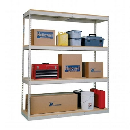 Hallowell Drhc961884 4a Rivetwell 44 Double Rivet Boltless Hallowell Drhc961884 4a Rivetwell 44 Double Rivet Boltless Shelving With Center Support 96 In W X 18 D 84 H 729 Parchment 4 Levels