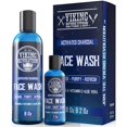 thumbnail image 1 of Viking Revolution Jabón facial de carbón para hombres - Agente limpiador de la piel para eliminar la suciedad y las toxinas - Limpia, purifica y refresca - Limpiador facial diario de carbón - 8 onzas, 1 of 5