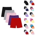 thumbnail image 2 of Grblisyd 5 Pack Girls Shorts Size 10-12 Solid Color Biker Under Dress Cartwheel Dance Shorts Multicolor Kids Clothes, 2 of 3