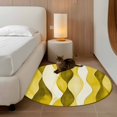 thumbnail image 2 of Round Rugs 3Ft, Yellow Stripes Round Area Rug Washable Indoor Throw Carpet, Retro Farmhouse Gradient Ripple Pattern Small Non Slip Circle Rug for Bedroom Living Room Home Decor Aesthetic, 2 of 8