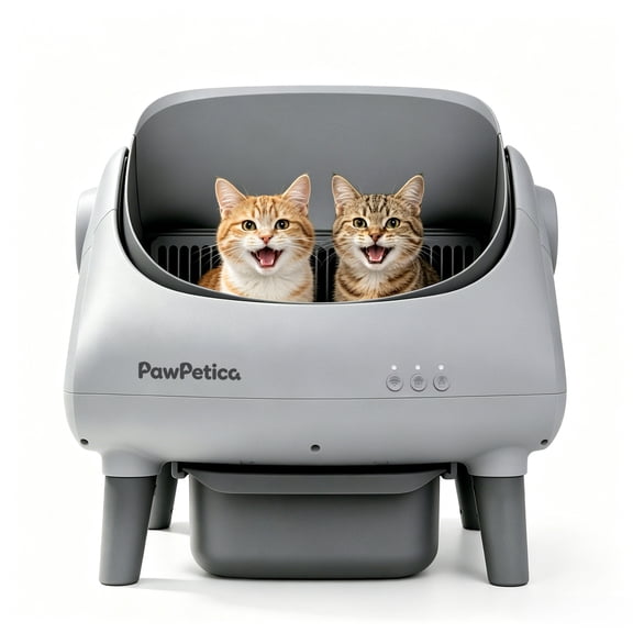 PawPetica Self Cleaning Litter Box, Automatic Cat Litter Box Self Cleaning for Multiple Cats, with Safety Protection, App Control, Garbage Bags Fragrance Box