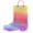 Rainbow Glitter, variant on Kids Rainbow Glitter Light up Rain Boots Size 9 Toddler Girls