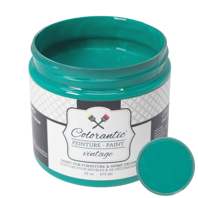 Colorantic | EMERALD Chalk Paint Based for Furniture DIY - DARK GREEN - 16 oz