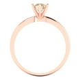 thumbnail image 4 of 0.5 ct Round Cut Natural Morganite Solitaire 18K Rose Gold Womens Engagement Ring, 4 of 5