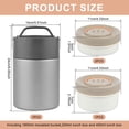 thumbnail image 2 of HLONK 60oz Insulated Food Jar for Hot Food 3 Layer Single Stackable Food Containers Stainless Steel Insulated Food Jar Sealed Hot Food Container for Daily Office and Outdoor Meals, 2 of 10