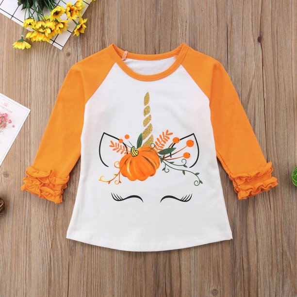 Download Canis - Halloween Kids Baby Girl Cotton Unicorn Tops Long ...