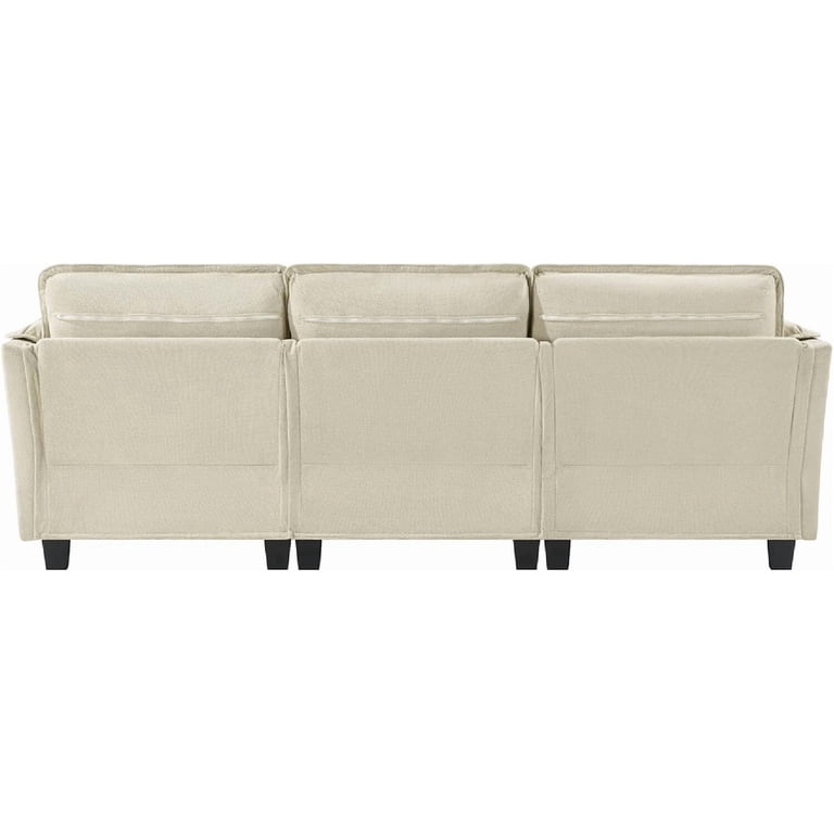 Howcool Cloud Modular Sectional Sofa, 93" L-Shaped, Beige photo 7