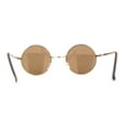 thumbnail image 4 of Color Mirror Iconic Hippie Round Circle Lens Metal Sunglasses Gold Mirror, 4 of 4