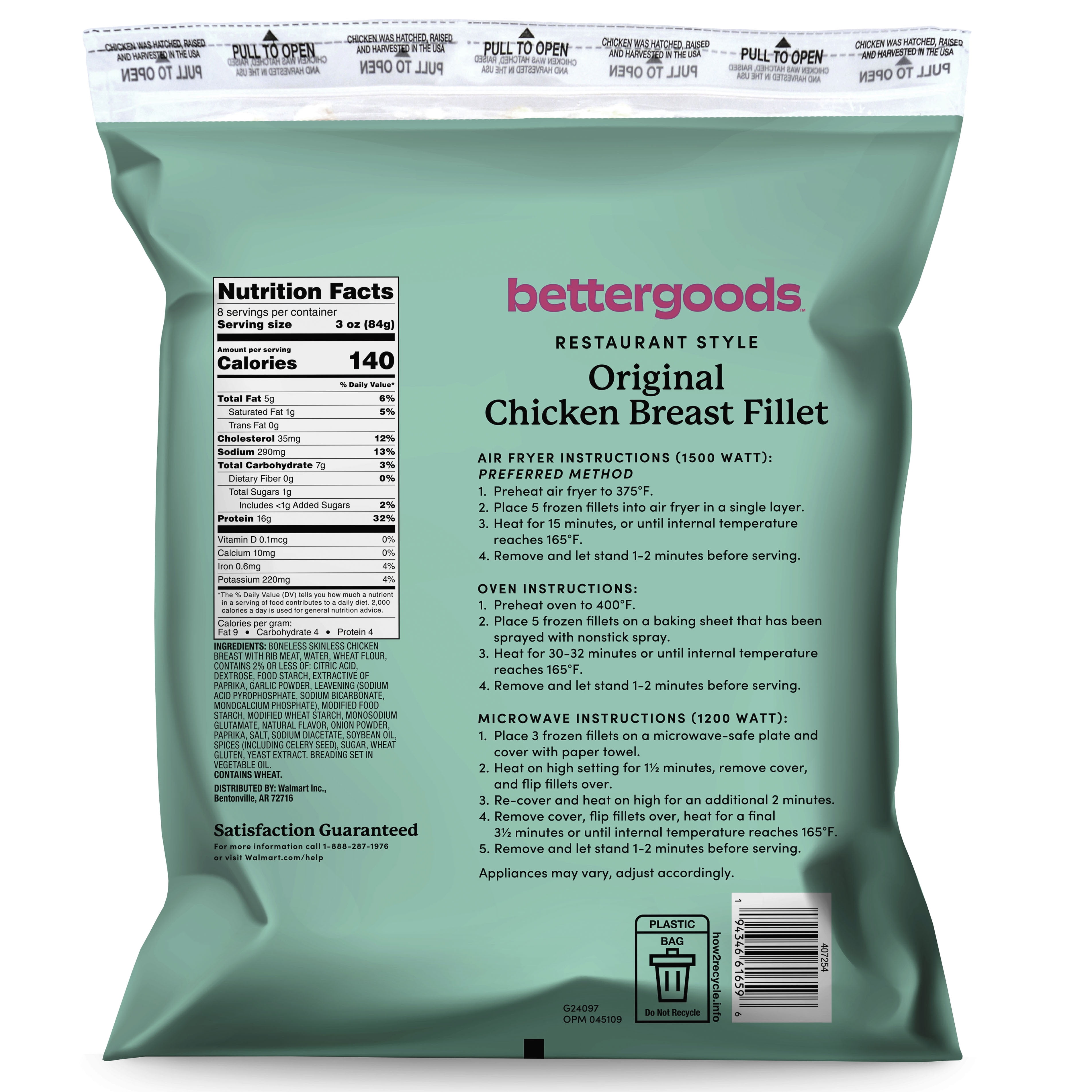bettergoods Restaurant Style Original Chicken Breast Fillet, 24 oz