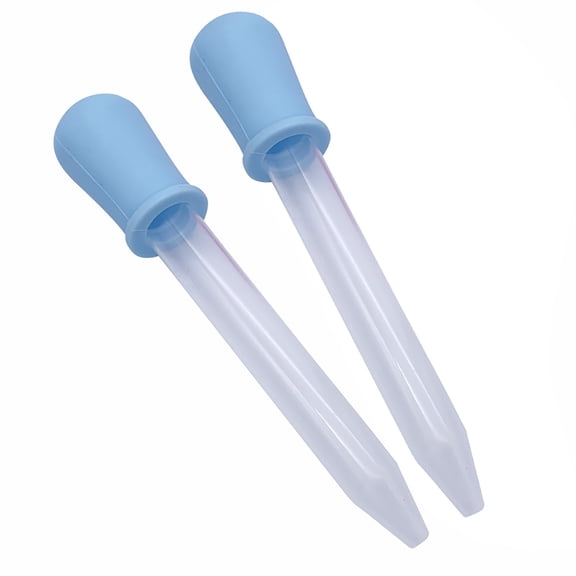 SLUOHZXI 5ml Liquid Droppers Silicone and Plastic Pipettes Eye Dropper with Bulb Tip for Candy Molds (2 Pc)