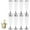 silver, variant on ACDANC 8Pcs Champagne Flutes Plastic 5 oz High-Standing Base Party Cups Disposable Clear Cups for Family Bar Party Wedding Essentials Gold