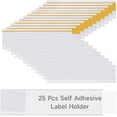 thumbnail image 1 of 25 tiras de etiquetas para estantes, portaetiquetas autoadhesivos de 47x1,2 pulgadas, portaetiquetas de precio para estante, portaetiquetas de plástico transparente, 1 of 7