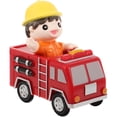 thumbnail image 1 of Adorno para pastel de cumpleaños para niños, adorno creativo para pastel con forma de camión contra incendios, 1 of 4