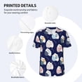 thumbnail image 3 of Hirioo Mom And Baby Owls for Men's Baseball T-shirt Shirts Short Sleeve Casual Summer Button Stretch T Shirts,Size S-4XL-XX-Large, 3 of 7