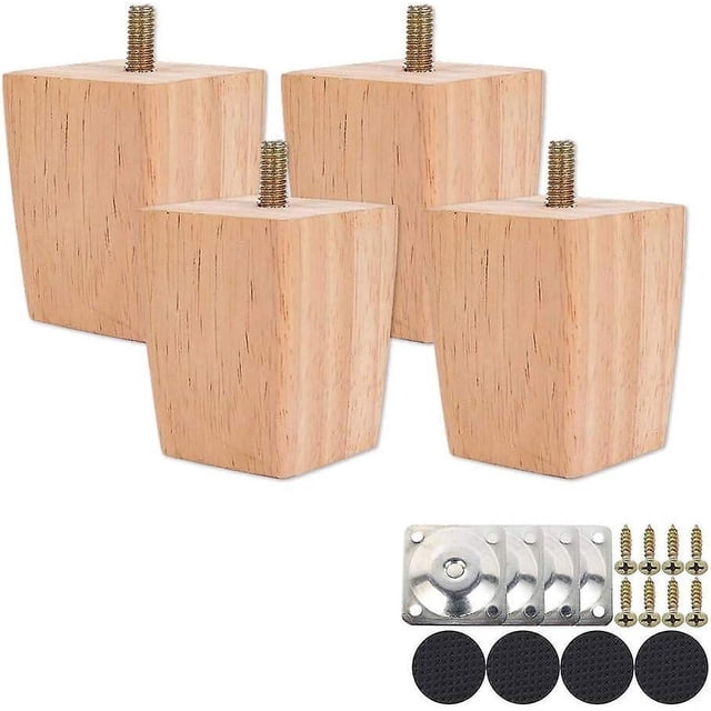 Patas De Sofá De Altura Patas De Madera Para Muebles, Juego De 4 Patas De Sofá De Madera Patas De Repuesto Sólidas Para Muebles Patas Para Sillón Y Gabinete