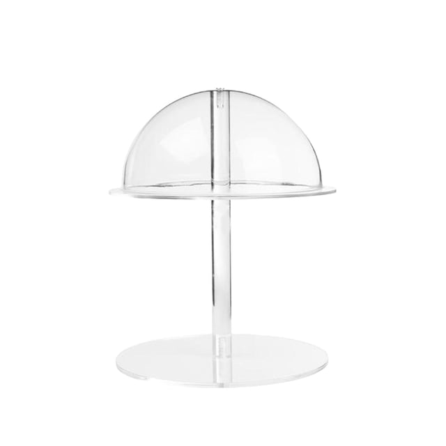 Estante de exhibición de accesorios para el cabello, soporte de exhibición de sombreros de acrílico, soporte de pedestal transparente, soporte de