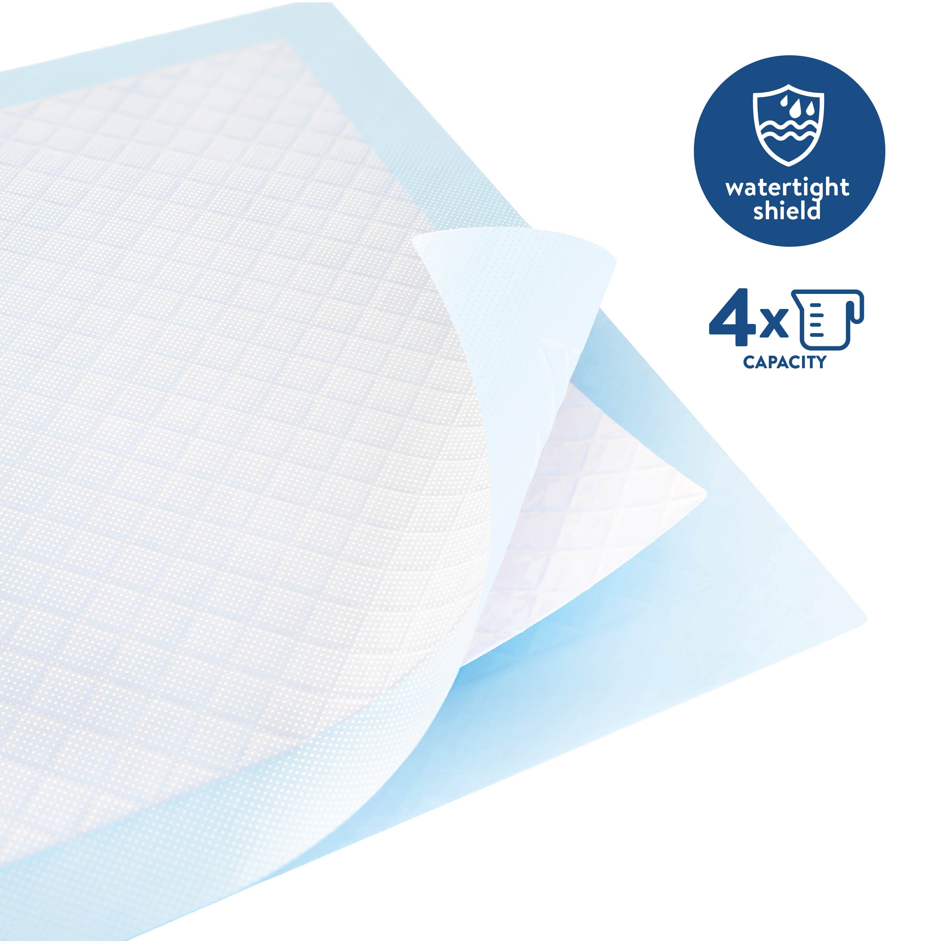 Brilliance Puppy Training Pads, 50 Count Leak-Proof Disposable, 22" x 22"