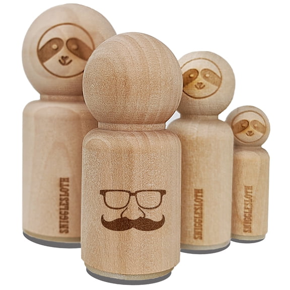 Funny Glasses with Nose and Mustache Rubber Stamp for Scrapbooking Crafting Stamping - Mini 1/2 Inch