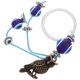 thumbnail image 2 of Blue Evil Eye Keychain Owl Bag Charm Cute Key Chain For Backpack Boys Decorative Keyring For Women Purse Hanging Pendant, 2 of 3