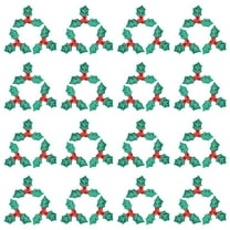 unbranded  200 Pcs Mini Craft Berry Greens Leaf Christmas Flowers Artificial