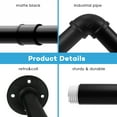 thumbnail image 7 of Urban Deco Industrial Pipe Clothes Rack,2 Set Multi-purpose Wall Mounted,Heavy Duty Detachable Hanging Clothes Rack for Closet Rod (Black,2 Base), 7 of 7