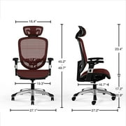 Staples Union & Scale Flexfit Hyken Technical Mesh Task Chair Red 50218