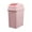 Pink-PK-home supplies, variant on LEFTHIGH Home Household Garbage Can with Rocking Lid Press, 7L Large Capacity Kitchen Bathroom Trash Bin, Narrow Design for Small Spaces Christmas Decorations