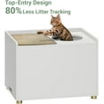 thumbnail image 5 of SSyao Modern Cat Litter Box Enclosure Furniture as End Side Table, Stackable Litter Box Furniture-Top Entry-White, 5 of 9