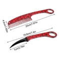 thumbnail image 2 of Stainless Steel Portable Comb Knife | Dual-Use Comb with Built-In Blade | Durable Multifunction Travel Tool | Easy to Clean | Outdoor Utility | 1 Piece | Compact Size, 2 of 6