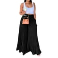 thumbnail image 1 of Qmyliery Women’s Casual Wide Leg Trousers  High Waist Pleated Long Pants with Pockets, 1 of 9