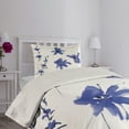 thumbnail image 3 of Ambesonne Flower Quilted Coverlet 2 Pcs, Oriental Art, Twin Size, Dark Violet, 3 of 5
