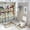 style-331, variant on Shower Curtain 4 Piece Set with Non-Slip Rugs Toilet Lid Cover And Bath Mat Snowman Family of 3 Cute Personalized Durable And Waterproof Winter Snowman for Bathtub Decor
