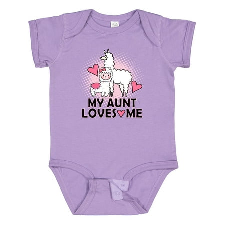 

Inktastic Aunt Loves Me Llama Niece Girls Gift Baby Girl Bodysuit