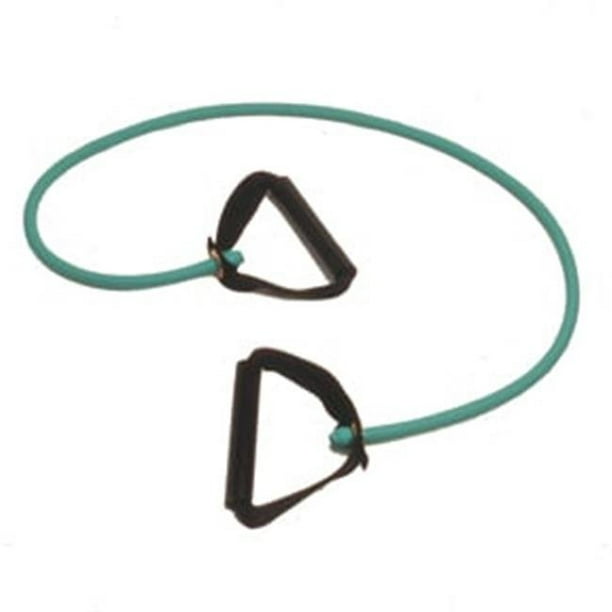 Exercise Tubing with Handles Exerciser 18 Inch Green Medium